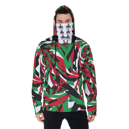 All-Over Print Men's Pullover Hoodie With Mask