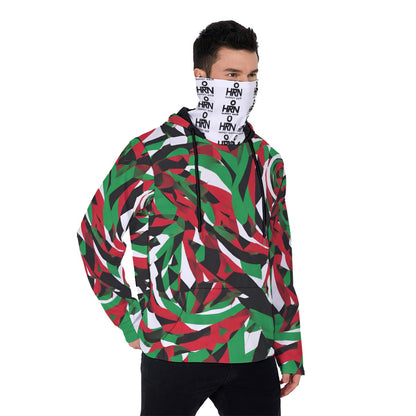 All-Over Print Men's Pullover Hoodie With Mask