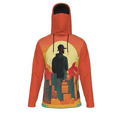 All-Over Print Men's Pullover Hoodie With Mask