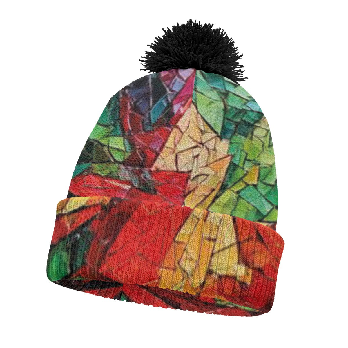 Bonnet en maille avec pompon