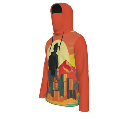 All-Over Print Men's Pullover Hoodie With Mask