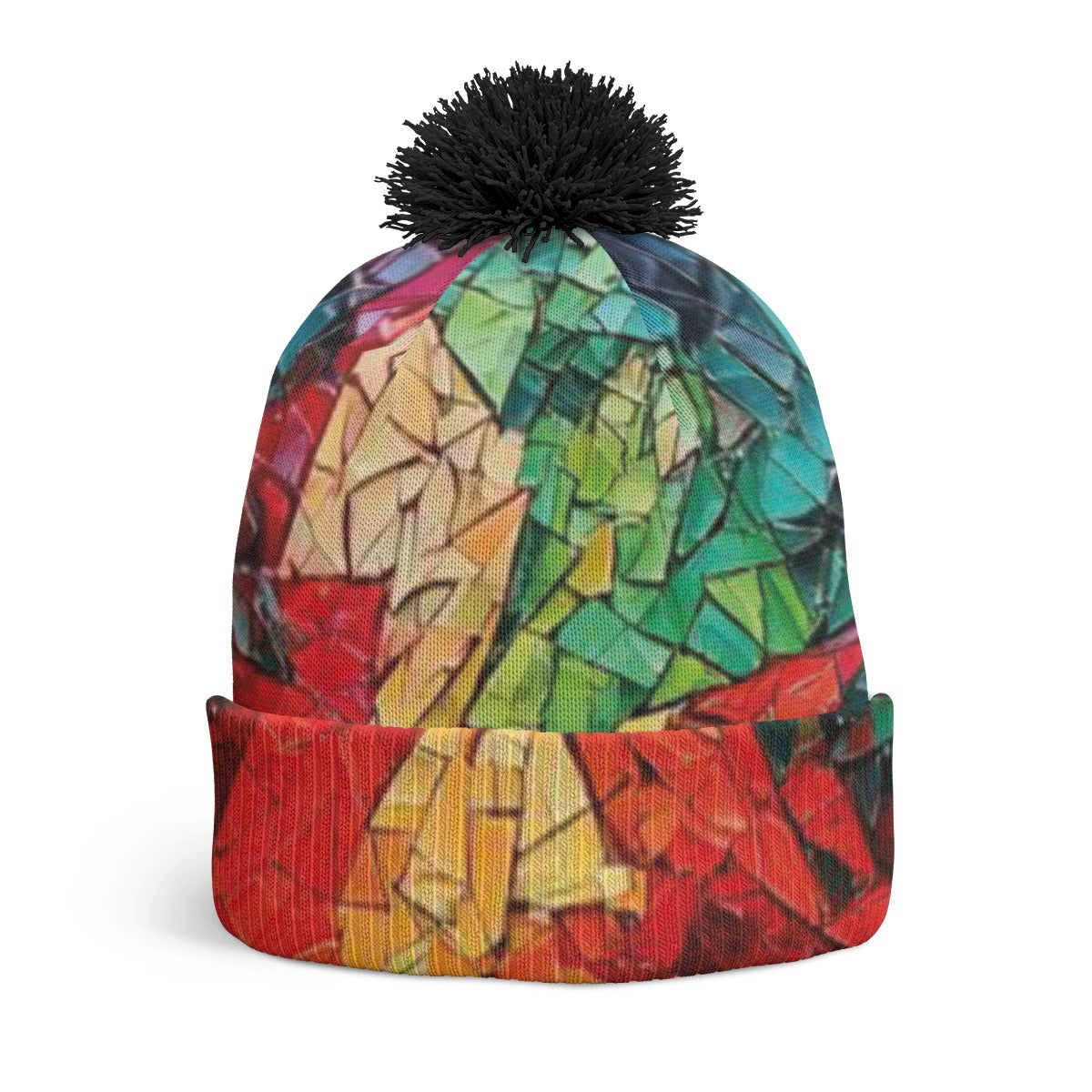 Bonnet en maille avec pompon