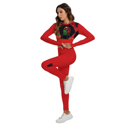 Ensemble de sport pour femmes avec haut dos nu et leggings I HARVEY NOIR HARVEY NOIR