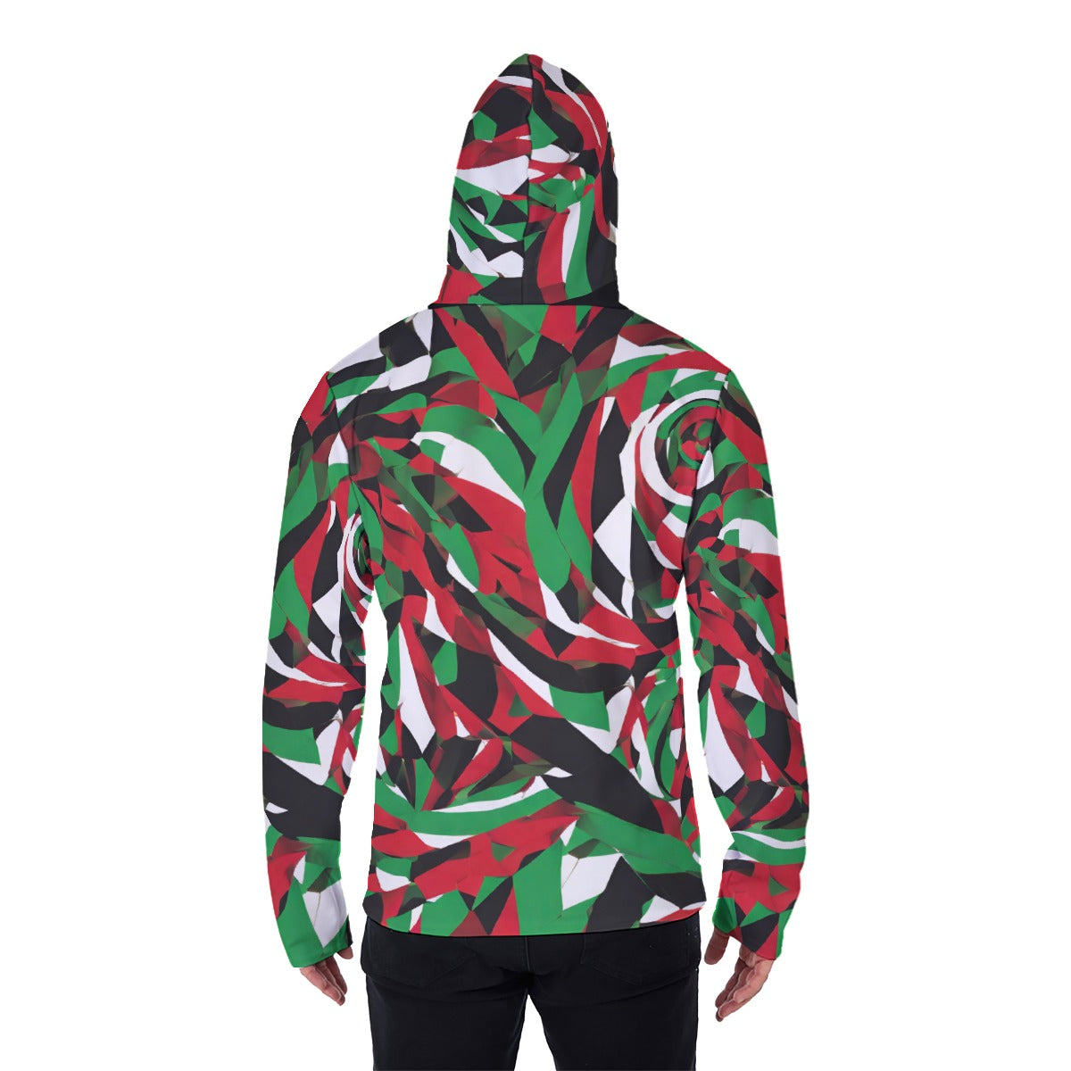 All-Over Print Men's Pullover Hoodie With Mask