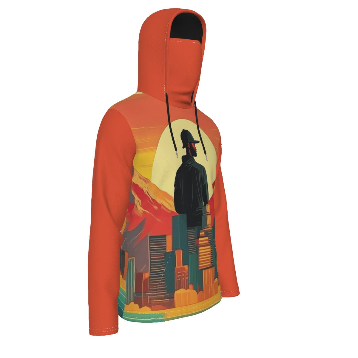 All-Over Print Men's Pullover Hoodie With Mask