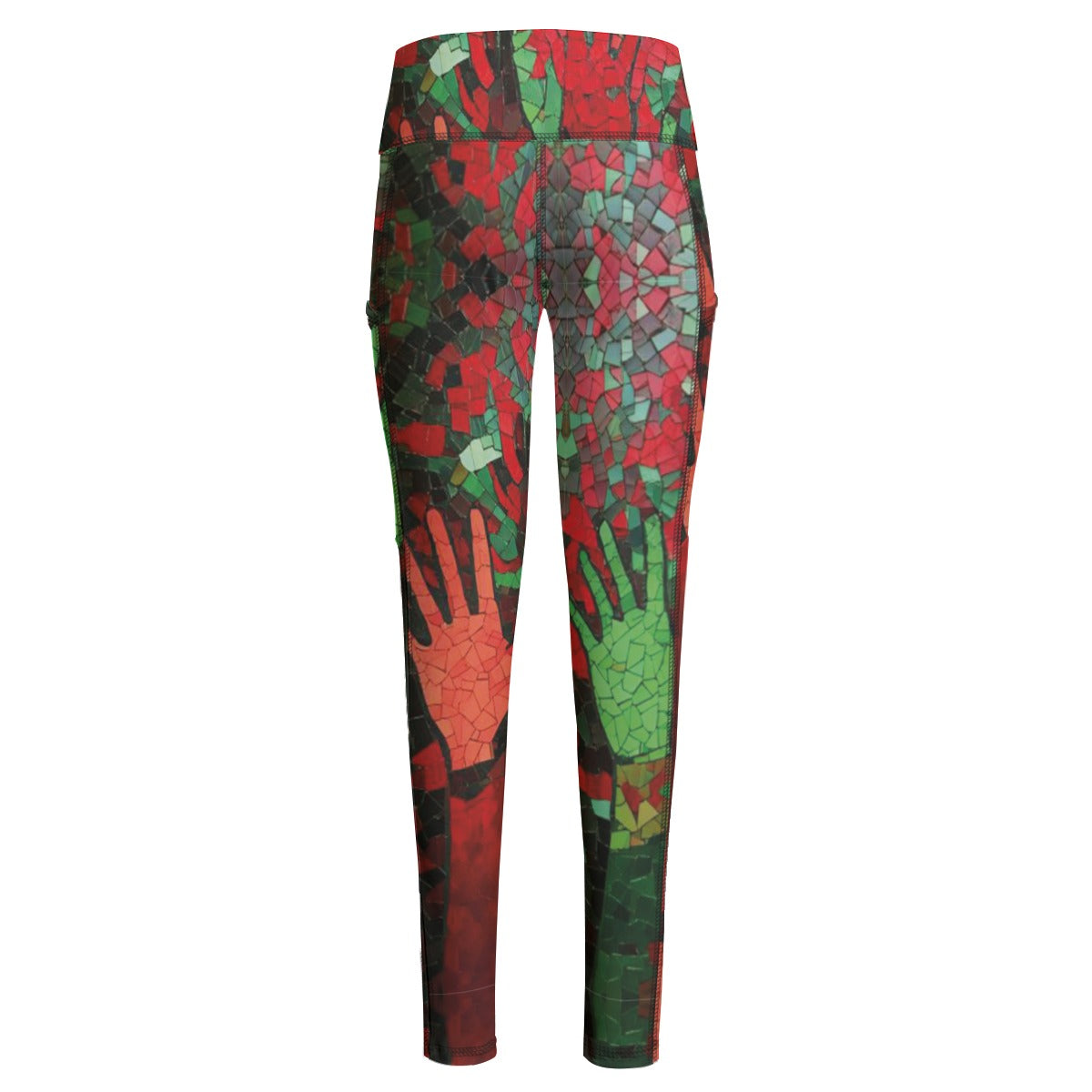 All-Over Print Functional Women's Yoga Leggings With Side Pockets|210GSM